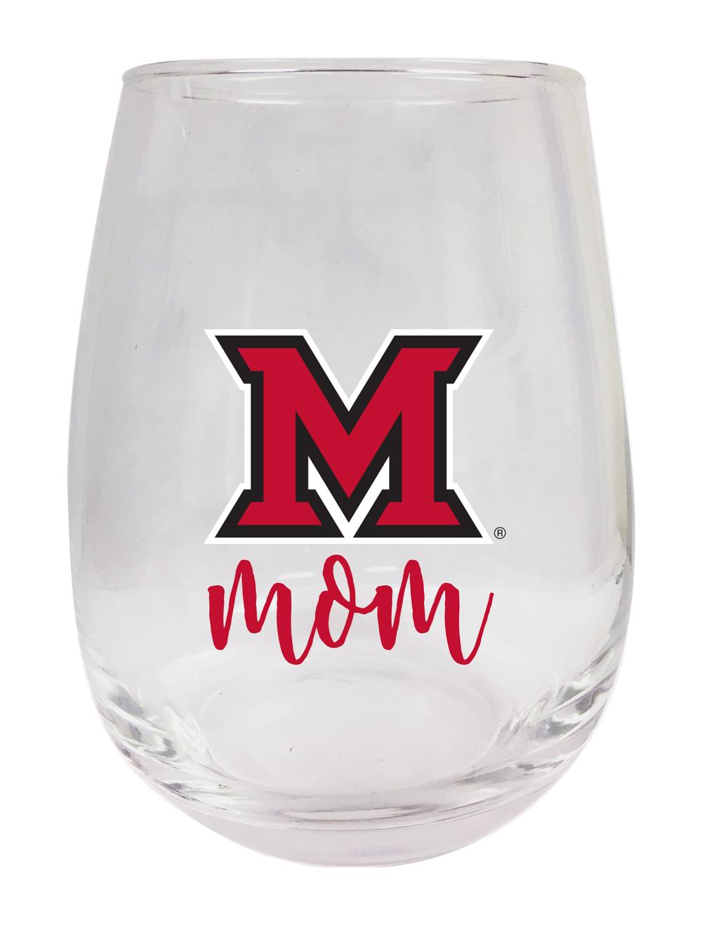 Miami University of Ohio 15 oz Stemless Wine Glass for Mom Officially Licensed