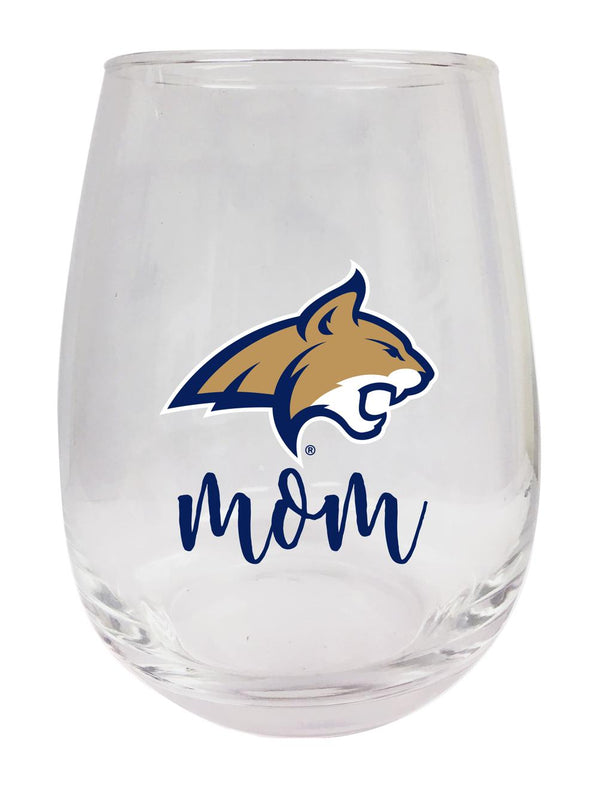 Montana State Bobcats 15 oz Stemless Wine Glass for Mom Officially Licensed