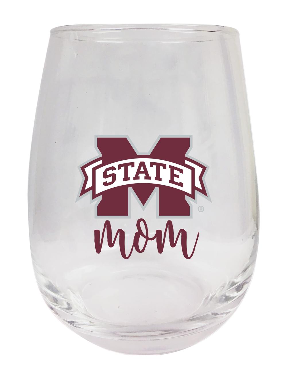 Mississippi State Bulldogs 15 oz Stemless Wine Glass for Mom Officially Licensed
