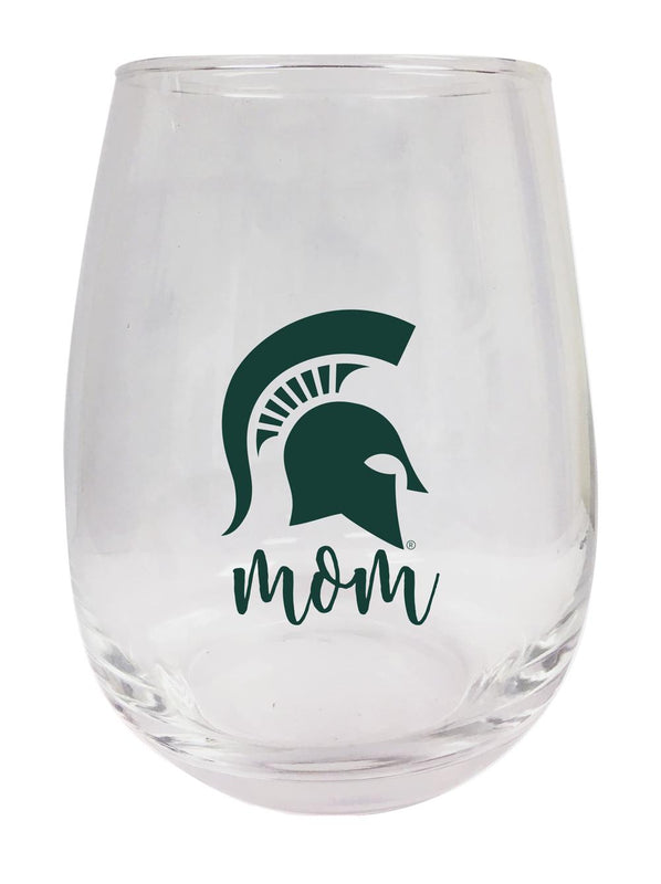 Michigan State Spartans 15 oz Stemless Wine Glass for Mom Officially Licensed