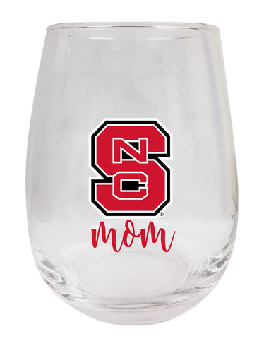 NC State Wolfpack 15 oz Stemless Wine Glass for Mom Officially Licensed