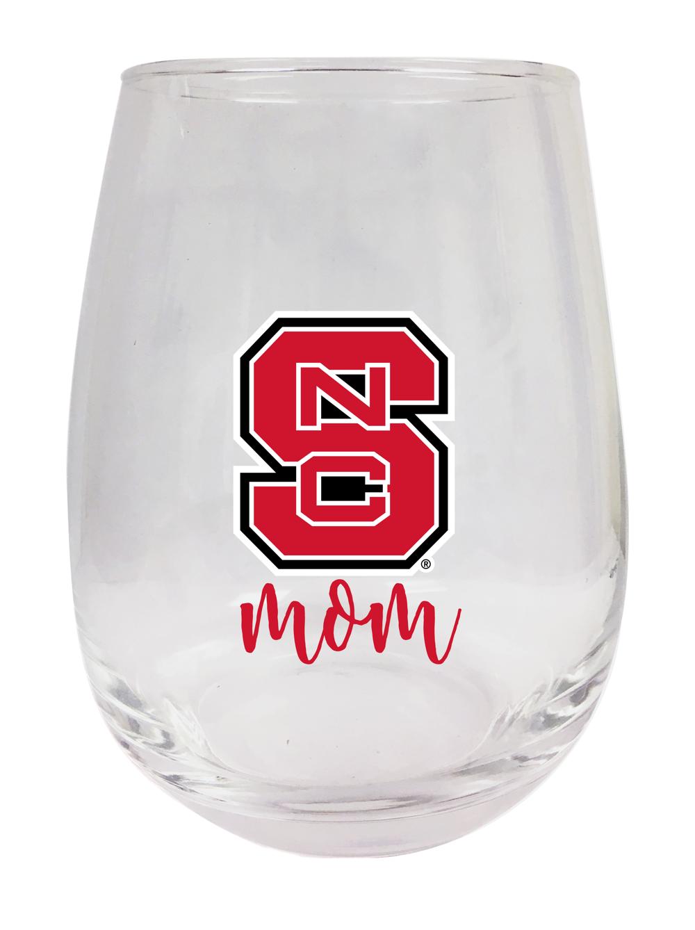 NC State Wolfpack 15 oz Stemless Wine Glass for Mom Officially Licensed