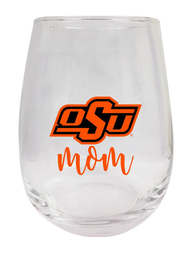 Oklahoma State Cowboys 15 oz Stemless Wine Glass for Mom Officially Licensed