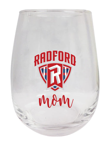 Radford University Highlanders 15 oz Stemless Wine Glass for Mom Officially Licensed