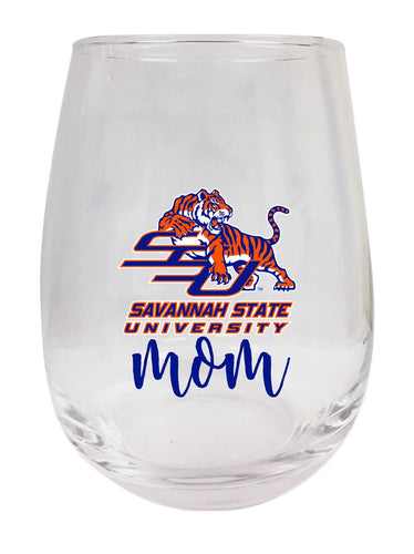 Savannah State University 15 oz Stemless Wine Glass for Mom Officially Licensed