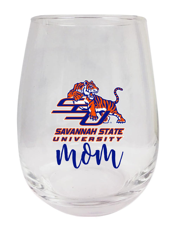 Savannah State University 15 oz Stemless Wine Glass for Mom Officially Licensed