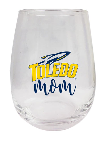 Toledo Rockets 15 oz Stemless Wine Glass for Mom Officially Licensed