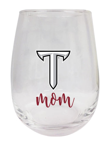 Troy University 15 oz Stemless Wine Glass for Mom Officially Licensed