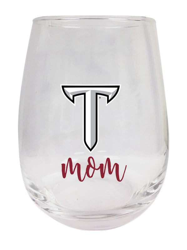 Troy University 15 oz Stemless Wine Glass for Mom Officially Licensed