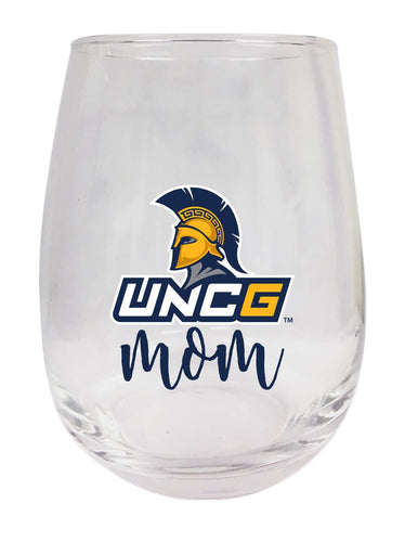 North Carolina Greensboro Spartans 15 oz Stemless Wine Glass for Mom Officially Licensed