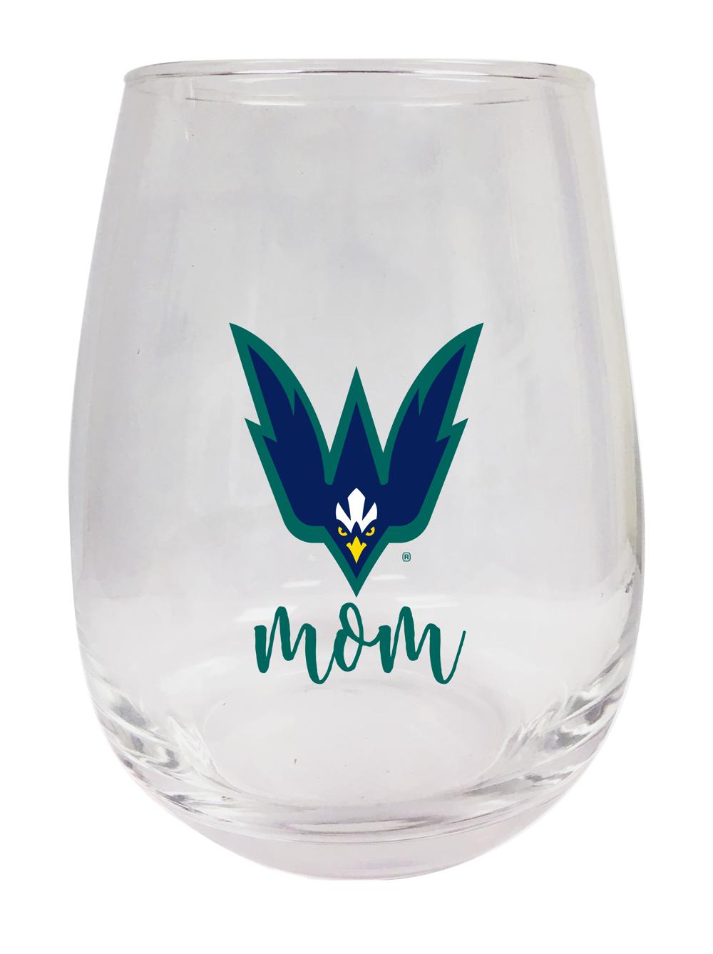 North Carolina Wilmington Seahawks 15 oz Stemless Wine Glass for Mom Officially Licensed