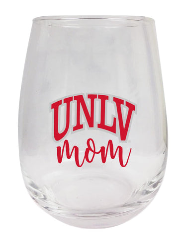 UNLV Rebels 15 oz Stemless Wine Glass for Mom Officially Licensed