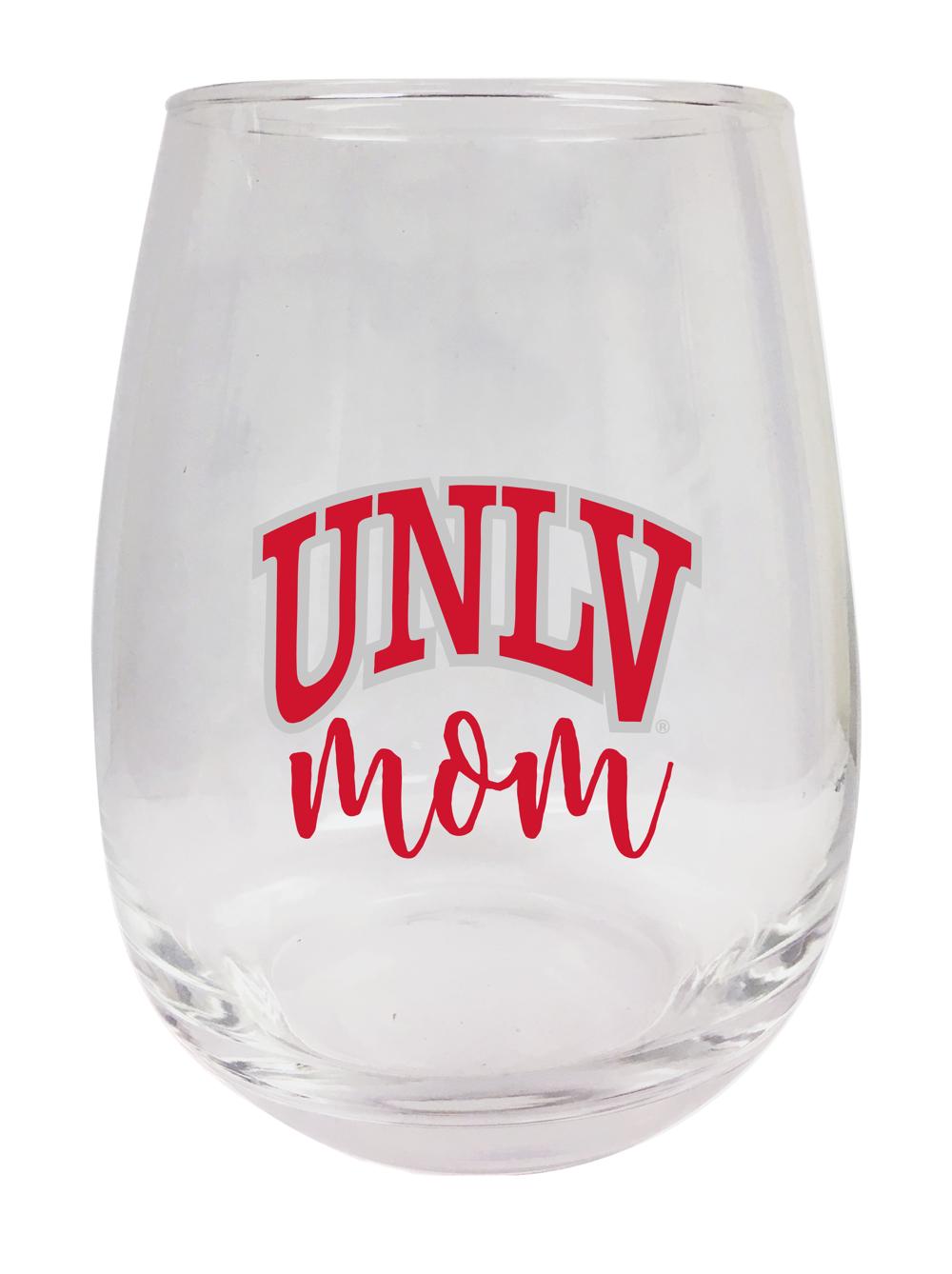 UNLV Rebels 15 oz Stemless Wine Glass for Mom Officially Licensed