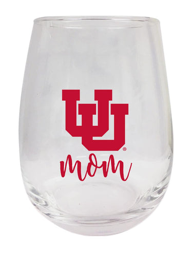 Utah Utes 15 oz Stemless Wine Glass for Mom Officially Licensed