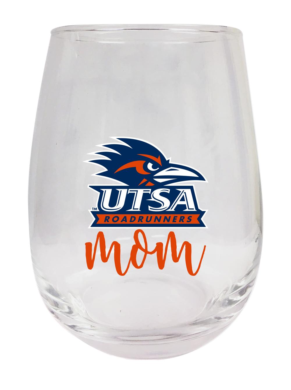 UTSA Road Runners 15 oz Stemless Wine Glass for Mom Officially Licensed