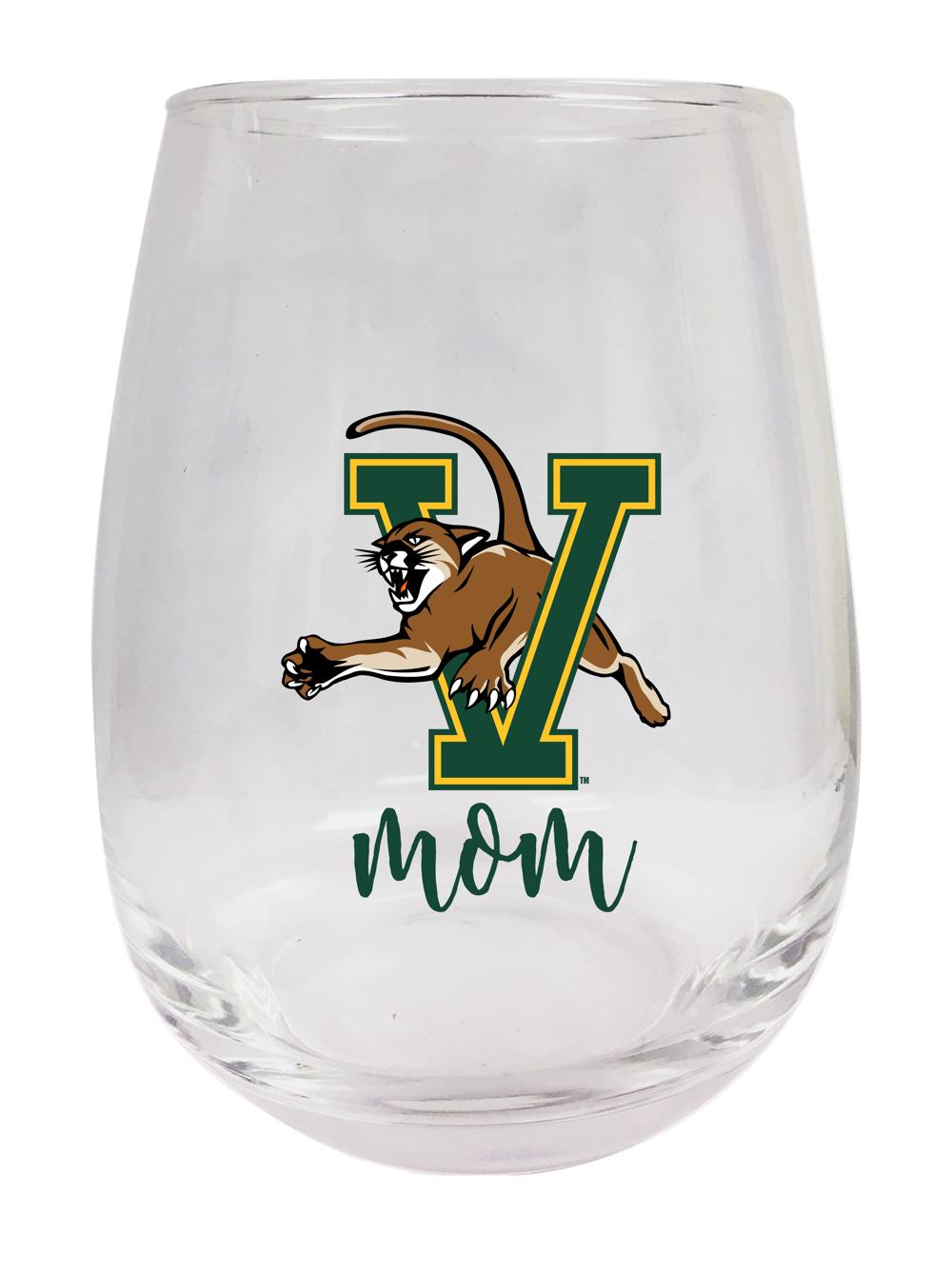 Vermont Catamounts 15 oz Stemless Wine Glass for Mom Officially Licensed