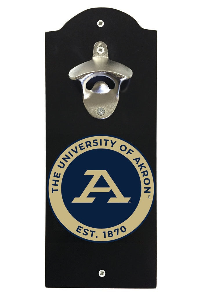 Akron Zips Wall Mounted Bottle Opener Black Officially Licensed Collegiate Product Black