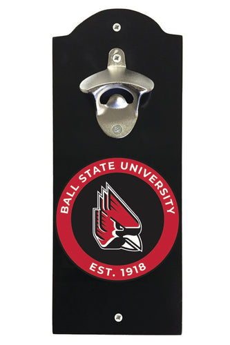 Ball State University Wall Mounted Bottle Opener Black Officially Licensed Collegiate Product Black