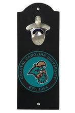 Load image into Gallery viewer, Coastal Carolina University Wall Mounted Bottle Opener Black Officially Licensed Collegiate Product Black
