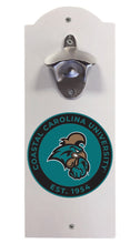 Load image into Gallery viewer, Coastal Carolina University Wall Mounted Bottle Opener  Officially Licensed Collegiate Product
