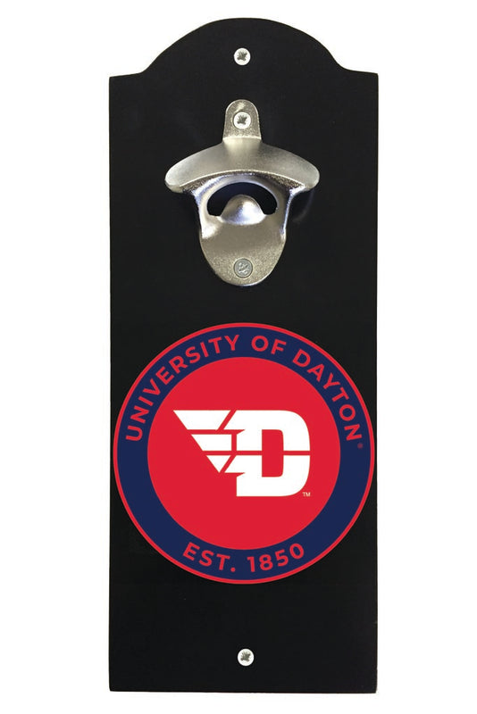 Dayton Flyers Wall Mounted Bottle Opener Black Officially Licensed Collegiate Product Black