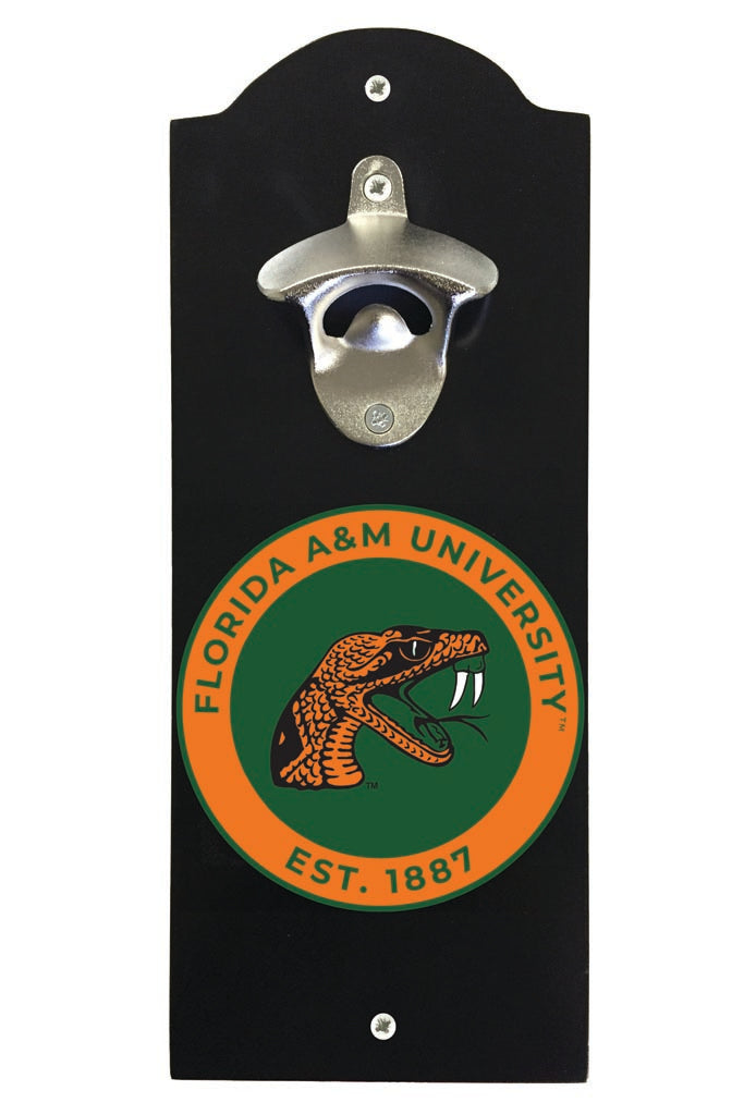 Florida A&M Rattlers Wall Mounted Bottle Opener Black Officially Licensed Collegiate Product Black