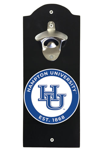 Hampton University Wall Mounted Bottle Opener Black Officially Licensed Collegiate Product Black