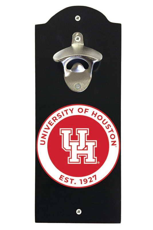 University of Houston Wall Mounted Bottle Opener Black Officially Licensed Collegiate Product Black