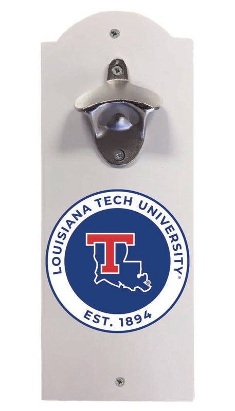 Louisiana Tech Bulldogs Wall Mounted Bottle Opener White Officially Licensed Collegiate Product White