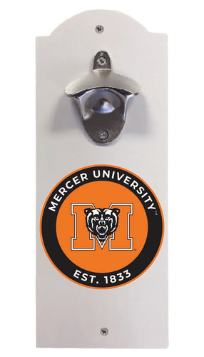 Mercer University Wall Mounted Bottle Opener White Officially Licensed Collegiate Product White