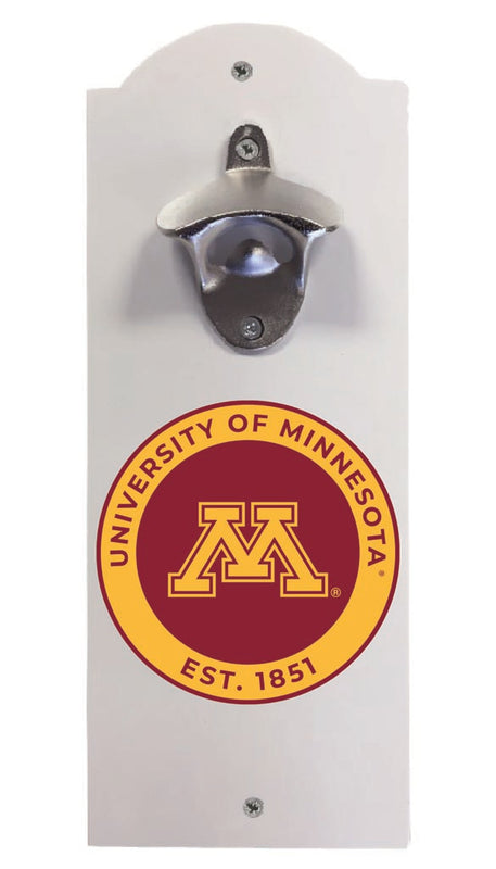 Minnesota Gophers Wall Mounted Bottle Opener White Officially Licensed Collegiate Product White