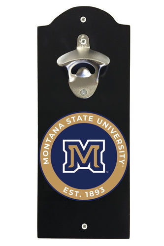 Montana State Bobcats Wall Mounted Bottle Opener Black Officially Licensed Collegiate Product Black