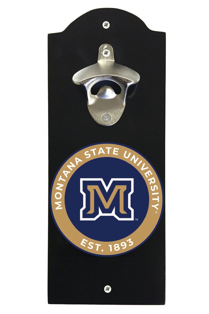 Montana State Bobcats Wall Mounted Bottle Opener Black Officially Licensed Collegiate Product Black