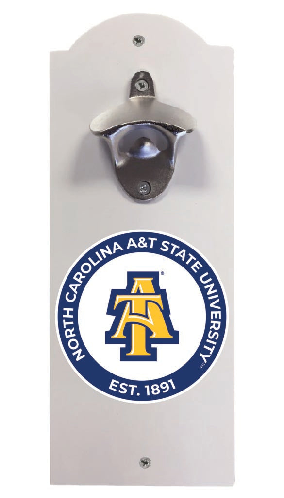 North Carolina A&T State Aggies Wall Mounted Bottle Opener White Officially Licensed Collegiate Product White