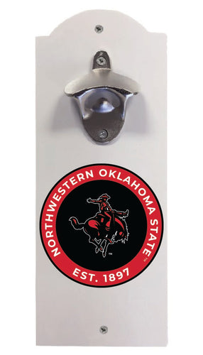 Northwestern Oklahoma State University Wall Mounted Bottle Opener White Officially Licensed Collegiate Product White
