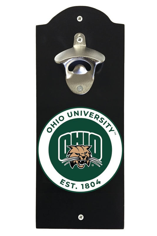 Ohio University Wall Mounted Bottle Opener Black Officially Licensed Collegiate Product Black