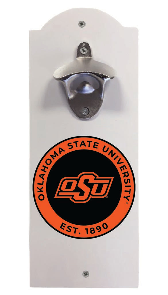 Oklahoma State Cowboys Wall Mounted Bottle Opener White Officially Licensed Collegiate Product White
