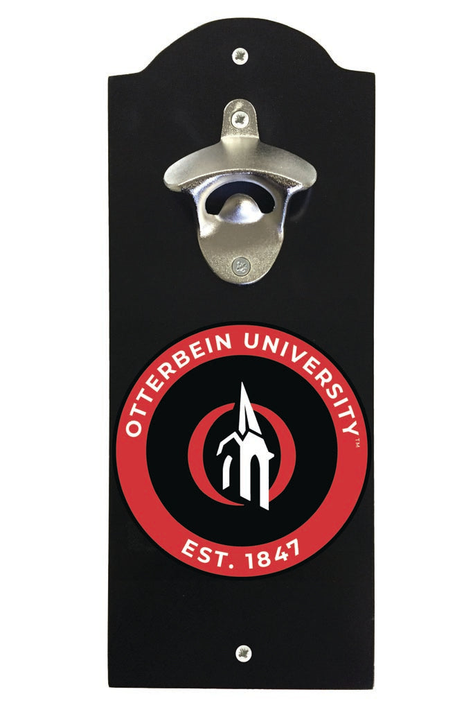 Otterbein University Wall Mounted Bottle Opener Black Officially Licensed Collegiate Product Black