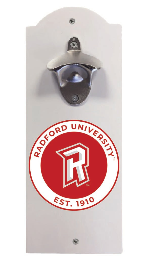 Radford University Highlanders Wall Mounted Bottle Opener White Officially Licensed Collegiate Product White