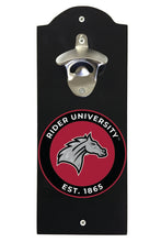 Load image into Gallery viewer, Rider University Broncs Wall Mounted Bottle Opener Black Officially Licensed Collegiate Product Black
