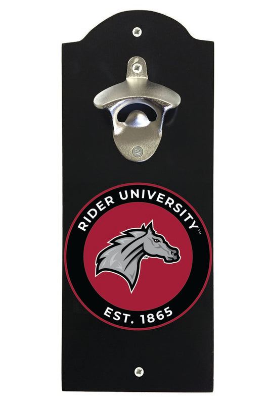 Rider University Broncs Wall Mounted Bottle Opener Black Officially Licensed Collegiate Product Black