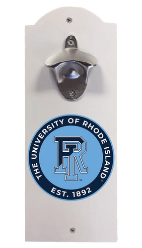 Rhode Island University Wall Mounted Bottle Opener White Officially Licensed Collegiate Product White