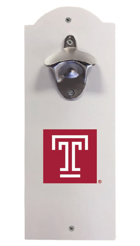 Temple University Wall Mounted Bottle Opener White Officially Licensed Collegiate Product White
