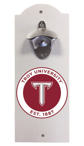 Troy University Wall Mounted Bottle Opener White Officially Licensed Collegiate Product White