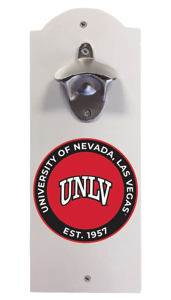 UNLV Rebels Wall Mounted Bottle Opener White Officially Licensed Collegiate Product White