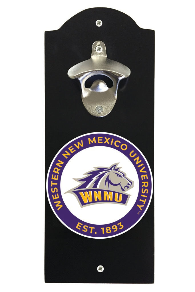 Western New Mexico University Wall Mounted Bottle Opener Black Officially Licensed Collegiate Product Black