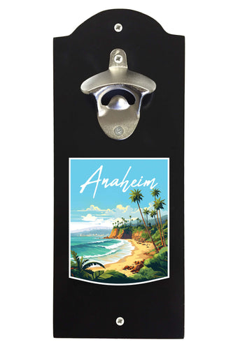 Anaheim California Design B Souvenir Wall mounted bottle opener Black Black