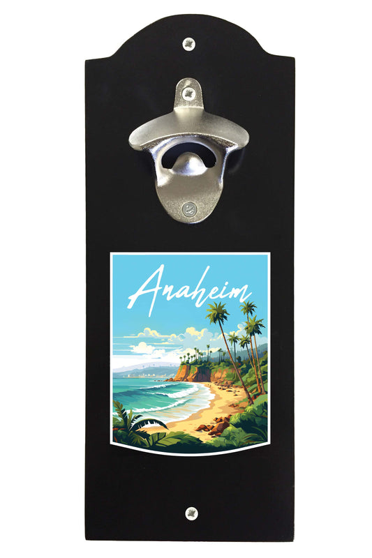 Anaheim California Design B Souvenir Wall mounted bottle opener Black Black