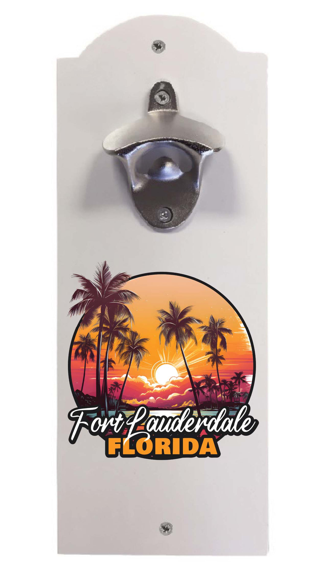 Fort Lauderdale Florida Design A Souvenir Wall mounted bottle opener White White