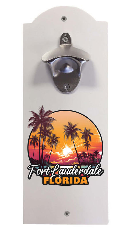 Fort Lauderdale Florida Design A Souvenir Wall mounted bottle opener White White